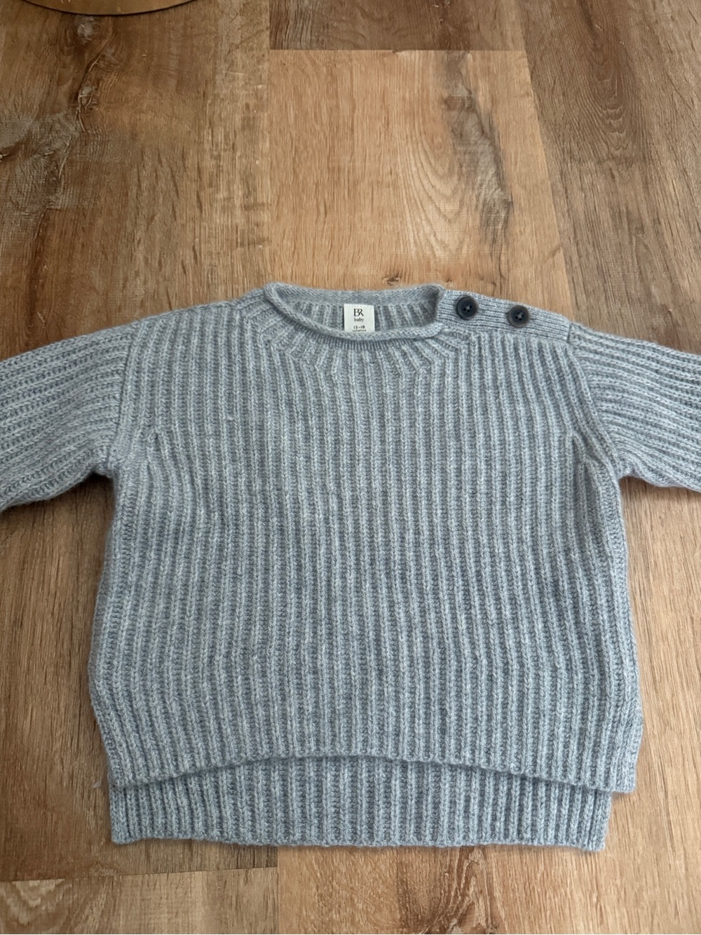 Banana Republic Cashmere Grey Ribbed Sweater